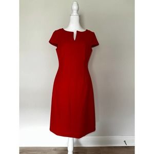 Brooks Brothers Women’s Red Pencil Dress Short Sleeve Size 2